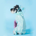 Fancy Color matching polyester reflective raincoat